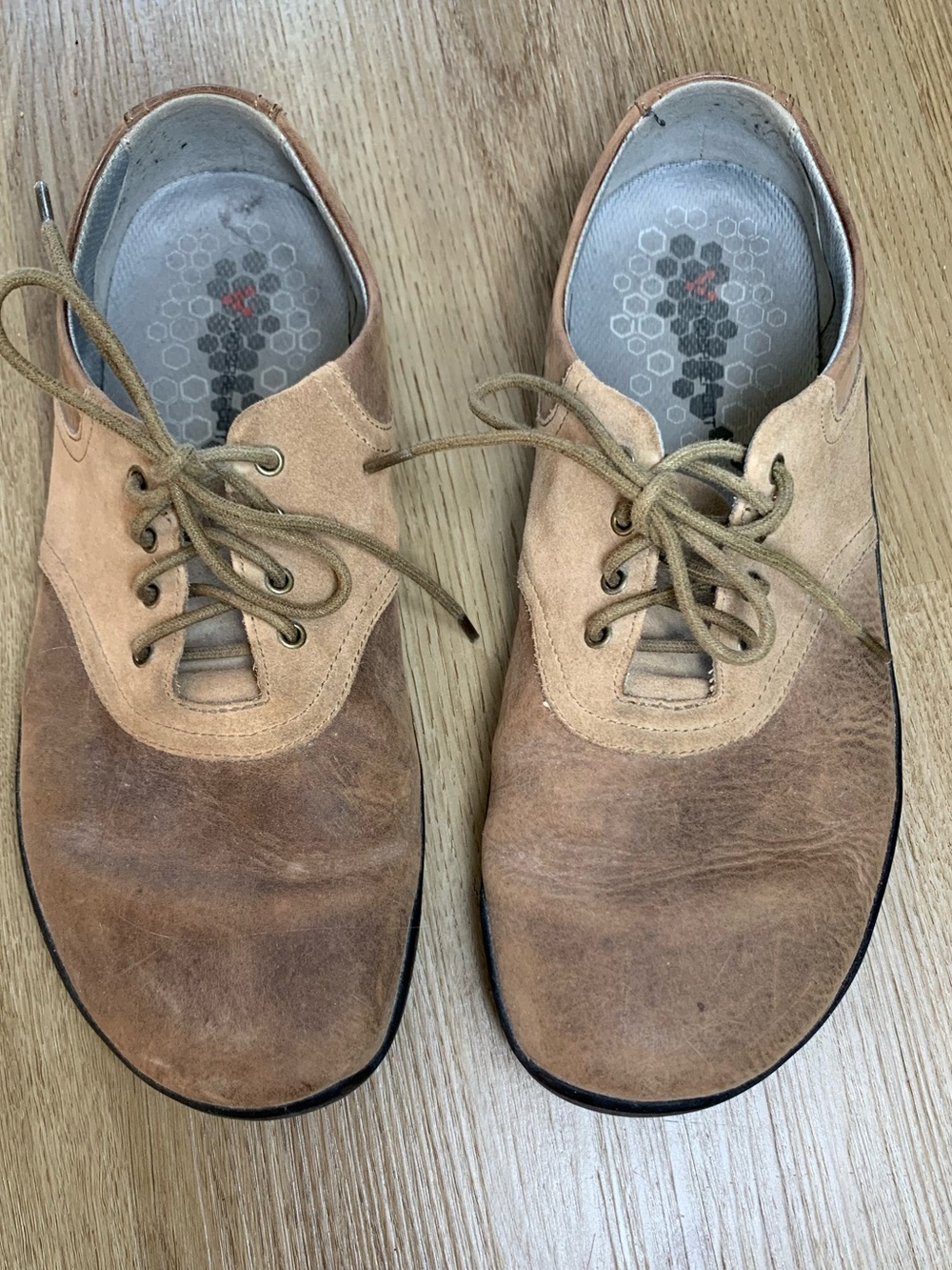 Mens Vivobarefoot Shoes Sz 10 lace up minimal flexible brown suede Vico Barefoot